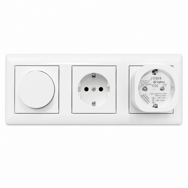 Tradim 6705 Zigbee stekkerdimmer met energiemeter – slimme dimmer en energie-inzicht in één