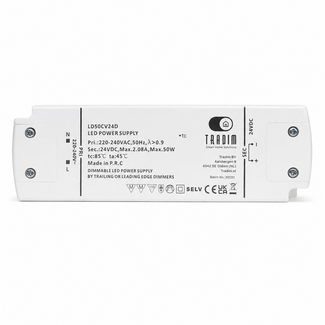 Tradim Dimbare 24V led-driver 50W voor ledstrips en ledlampen | Tradim LD50CV24D