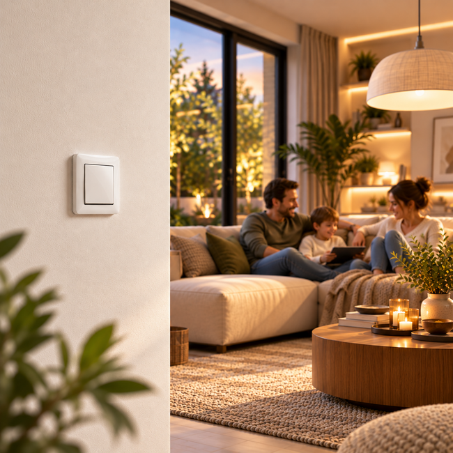 Tradim 5005PD-ZB Zigbee pulsdimmer voor LED verlichting tot 250W – ultra compacte smart dimmer puck voor inbouw achter schakelaar