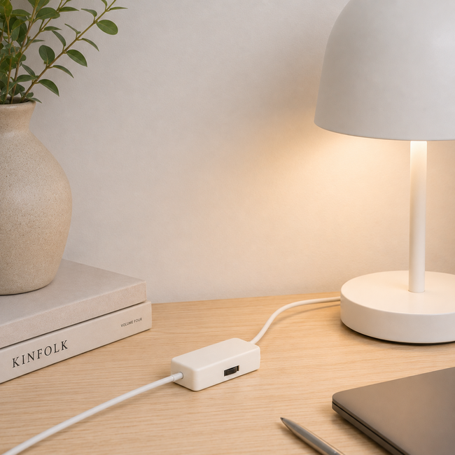 Tradim 230V Schnurdimmer für Halogen und Glühlampen 20-250W/VA mit Drehregler 210x-5 Serie in transparent, weiß, schwarz, gold/bronze und silber