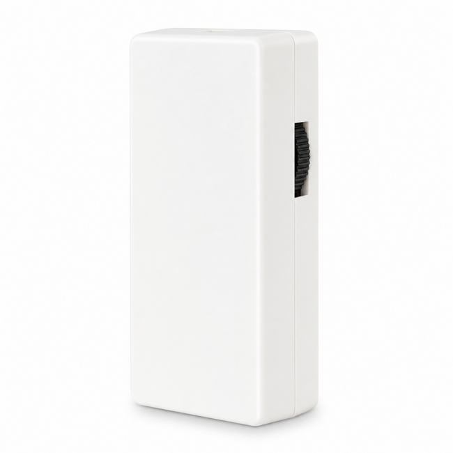 Tradim 230V snoerdimmer voor halogeen en gloeilamp 20-250W/VA met duimwiel 210x-5 serie in transparant, wit, zwart, goud/brons en zilver