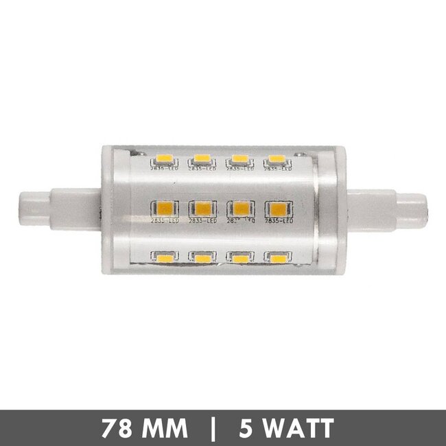 R7s tube LED lamp 78mm 5 watts non dimmable