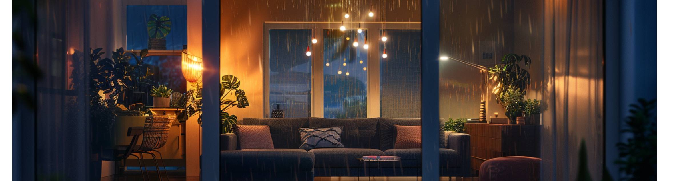 Donker buiten, stralend binnen