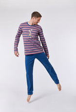Woody Unisex pyjama, multicolor gestreept