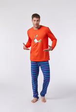 Woody Unisex pyjama, oranjerood