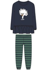 Woody Meisjes-Dames pyjama, donkerblauw