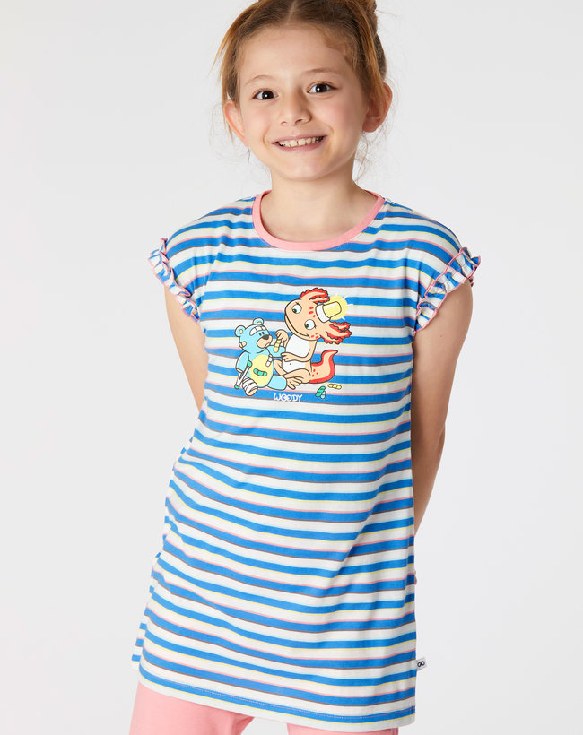 Woody Meisjes-Dames Pyjama, multicolor  gestreept