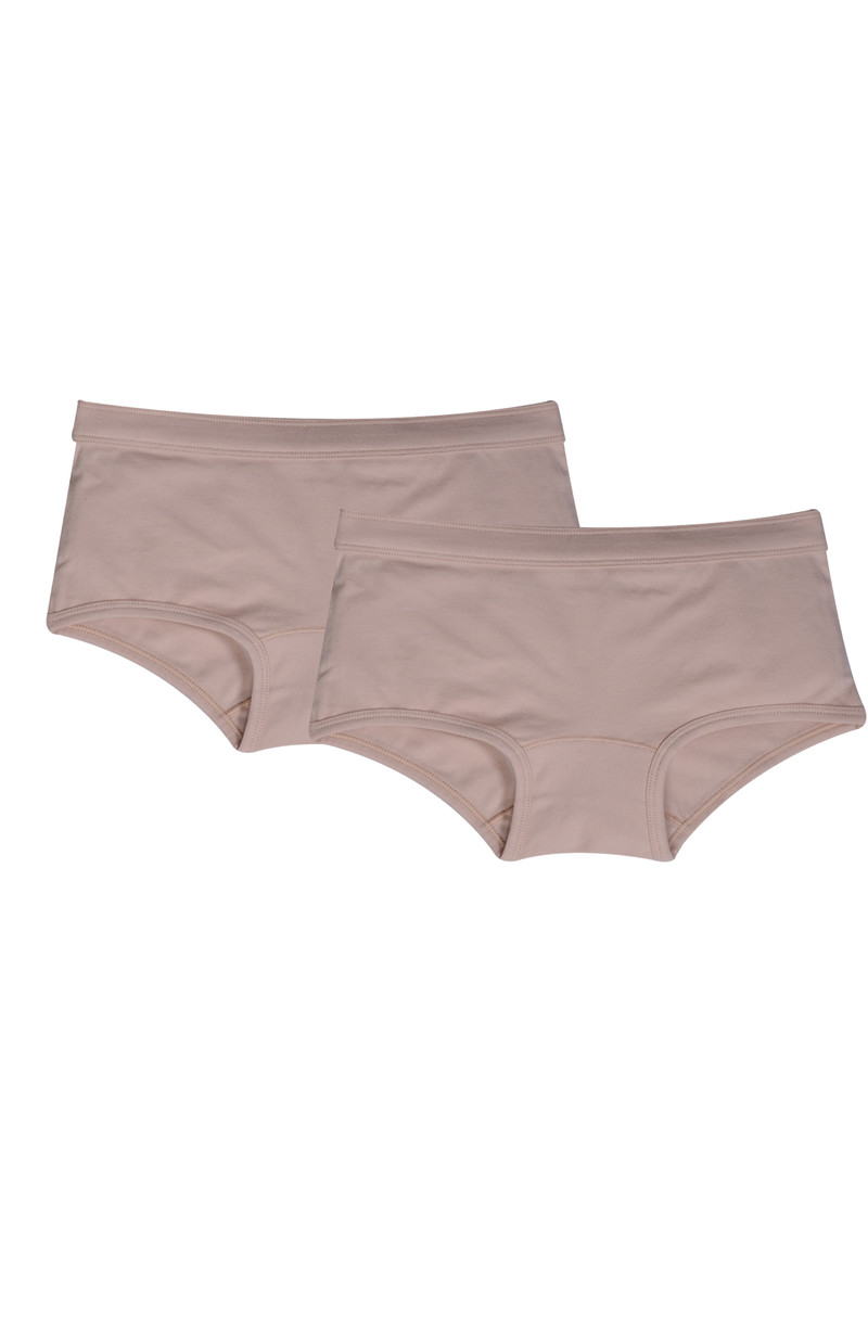 Woody Meisjes shorty - duopack, beige nude