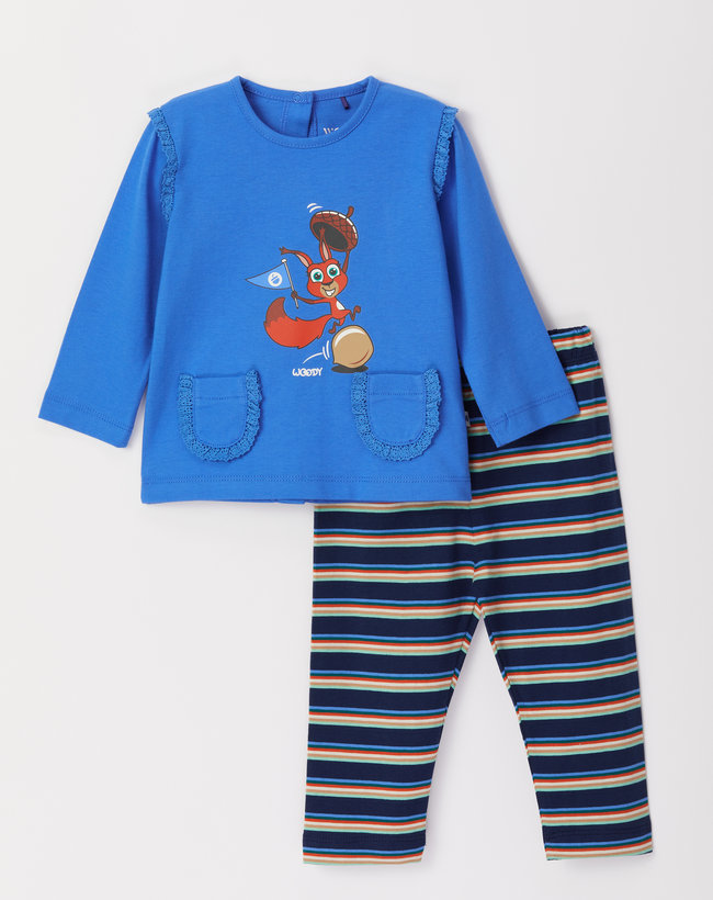 Woody Meisjes Pyjama, blauw