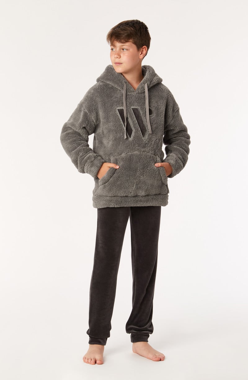 Woody Jongens-Heren sweater en broek, donkergrijs