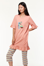 Woody Meisjes-Dames Pyjama, koraal
