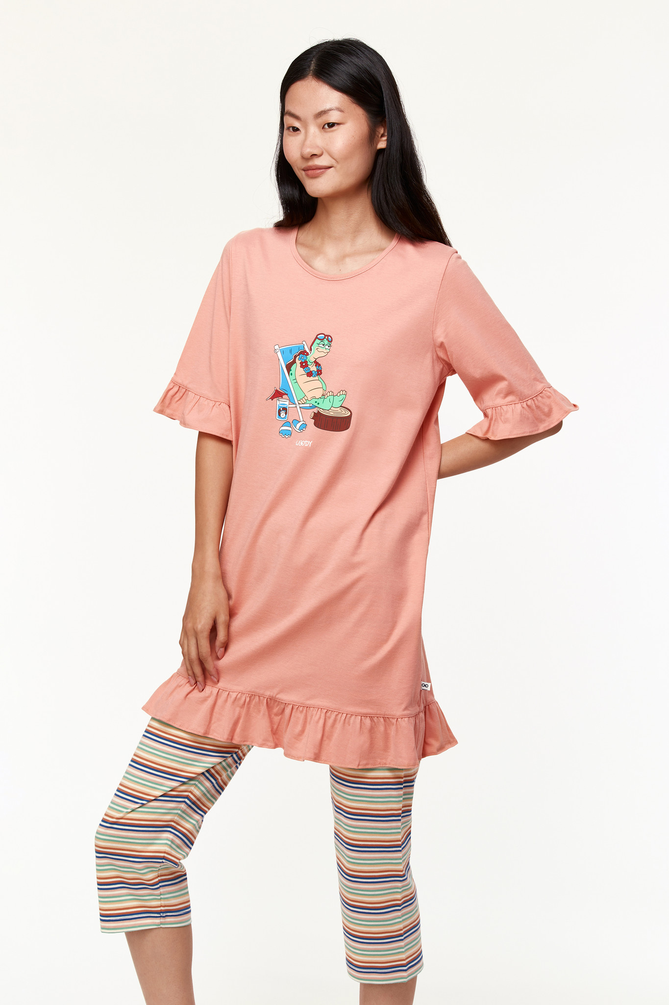 oplichterij Zeker wenselijk Meisjes-Dames Pyjama, koraal - Filati webshop Woody