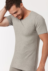 Woody T-shirt round neck, grijs melange