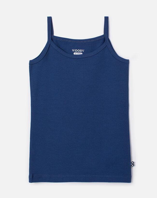 Woody Meisjes Singlet, blauw