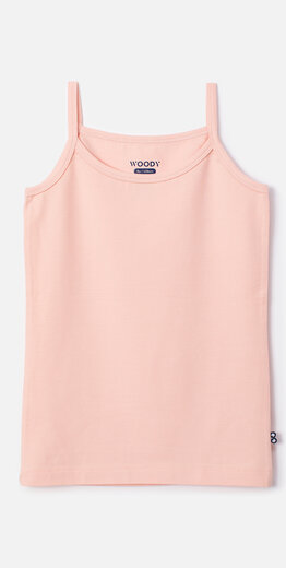 Woody Meisjes Singlet, zachtroze