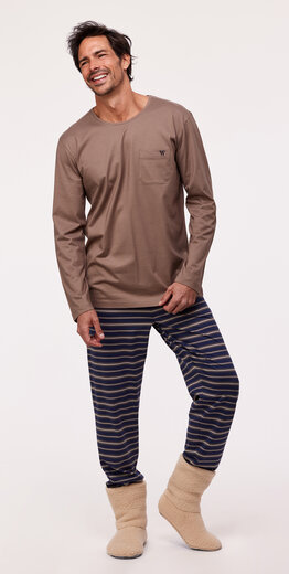 Woody Heren Pyjama, bruin