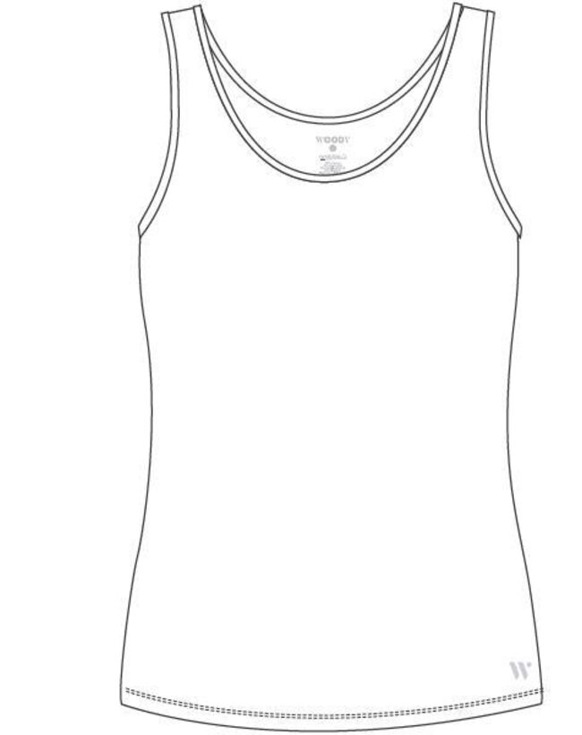 Dames singlet, wit