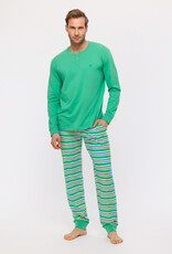 Woody Jongens-Heren Pyjama, groen