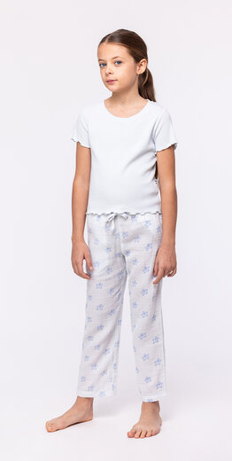 Woody Meisjes-Dames Pyjama, lichtblauw