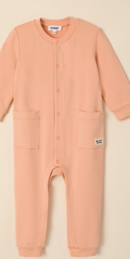 Woody Unisex Onesie, licht abrikoos