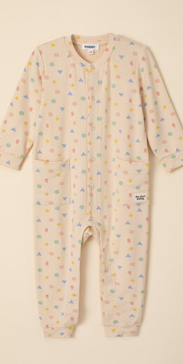 Woody Unisex Onesie, geometrische figuurtjes print