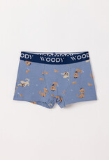 Woody Jongens Boxer, set blauw + labradoodle print