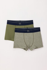 Woody Jongens-Heren Boxer, set kakigroen + streep