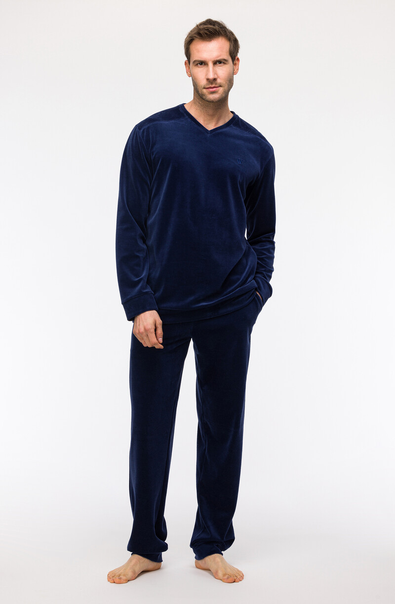 Woody Jongens-Heren Pyjama, donkerblauw