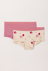 Woody Hipster, set roze + hartjes print