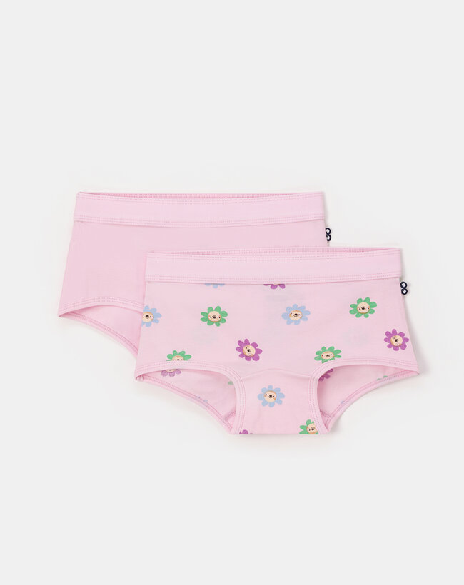 Woody Meisjes, set lichtroze + bloemetjes print