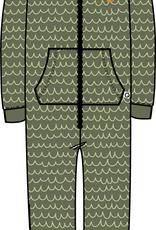 Woody Unisex Onesie, groene golfjes