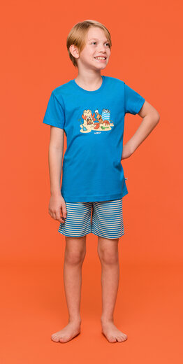 Woody Jongens-Heren Pyjama, blauw