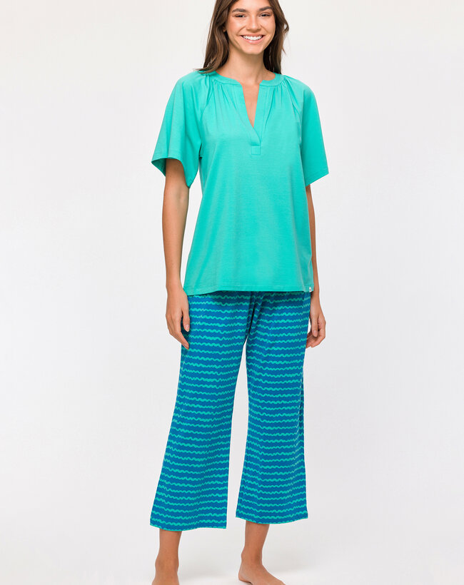 Woody Dames Pyjama, turquoise