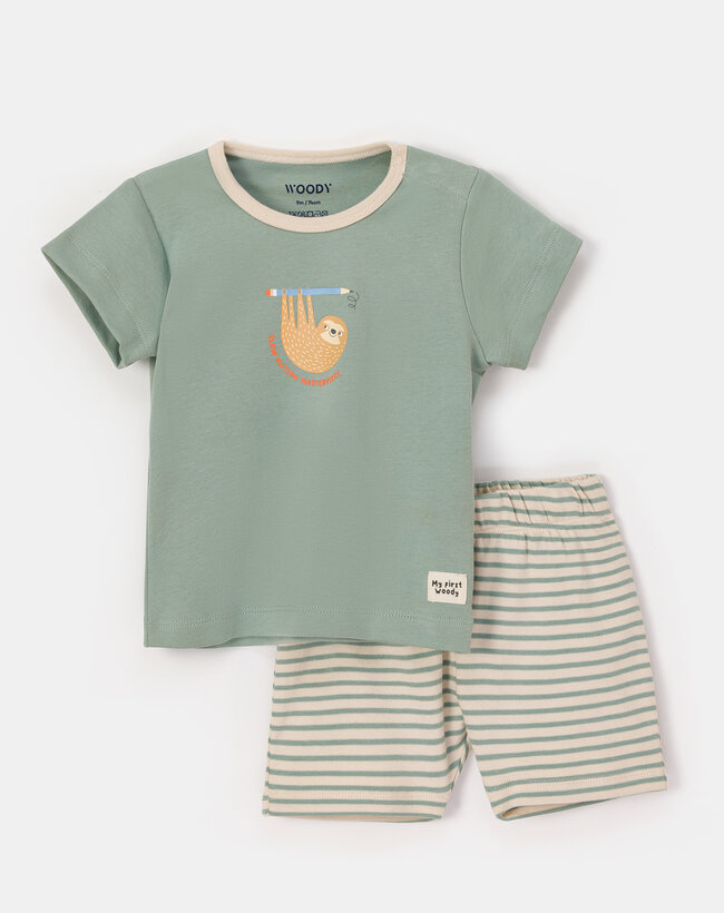 Woody Unisex Pyjama, groen