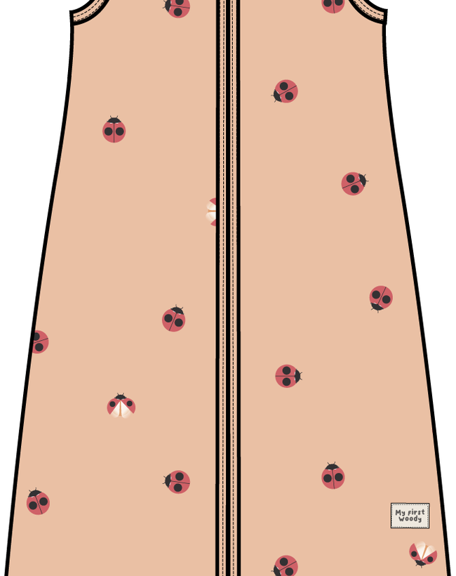 Slaapzak, lieveheersbeestjes print