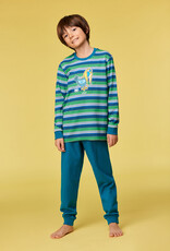 Woody Jongens-Heren Pyjama, multicolor streep