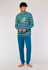 Woody Jongens-Heren Pyjama, multicolor streep