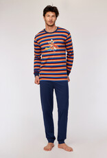 Woody Jongens-Heren Pyjama, multicolor streep