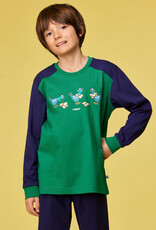 Woody Jongens-Heren Pyjama, donkergroen