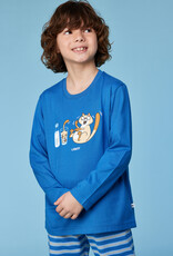 Woody Jongens-Heren Pyjama, donkerblauw