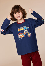 Woody Jongens-Heren Pyjama, donkerblauw