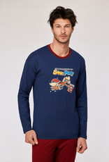 Woody Jongens-Heren Pyjama, donkerblauw