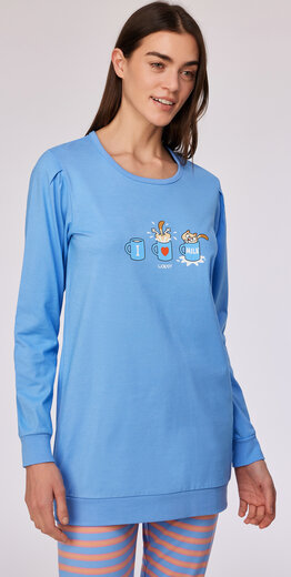 Woody Meisjes-Dames Pyjama, blauw