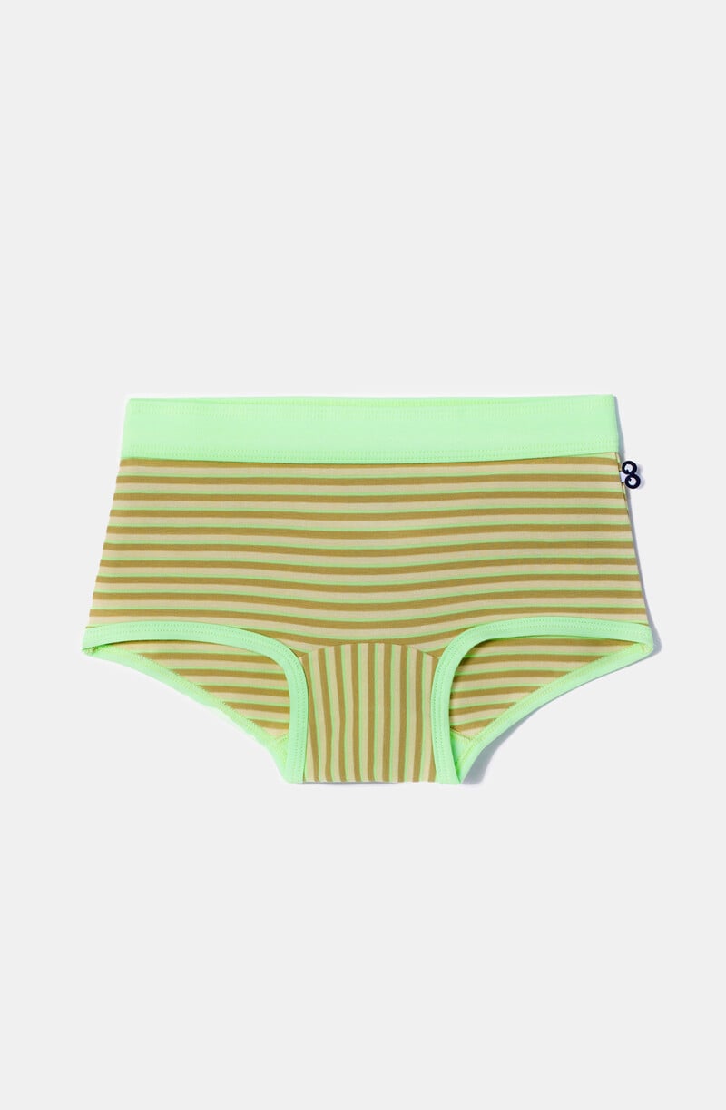 Woody Meisjes boxer, set lichtgroen + streep