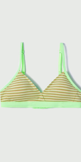 Woody BH, groen-beige streep