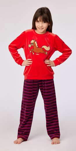 Woody Meisjes-Dames Pyjama, rood