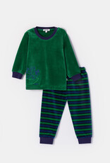 Woody Jongens-Heren Pyjama, donkergroen