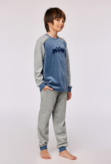 Woody Jongens-Heren Pyjama, blauwgrijs