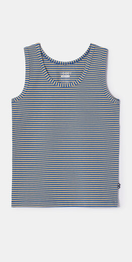 Woody Jongens Singlet, blauw-gele streep