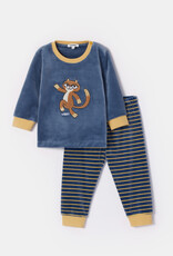 Woody Jongens-Heren Pyjama, blauwgrijs